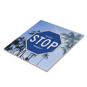 Trivet - Blue Stop Sign
