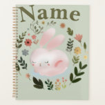 Trivet Planner<br><div class="desc">Bring a touch of sweet, whimsical nature to your space with this adorable spring bunny design. The artwork features a soft, pastel pink sleeping rabbit surrounded by a beautiful botanical wreath of blooming spring flowers and leaves. This charming watercolor-style illustration is perfect for customizing Easter gifts, baby shower invitations, nursery...</div>