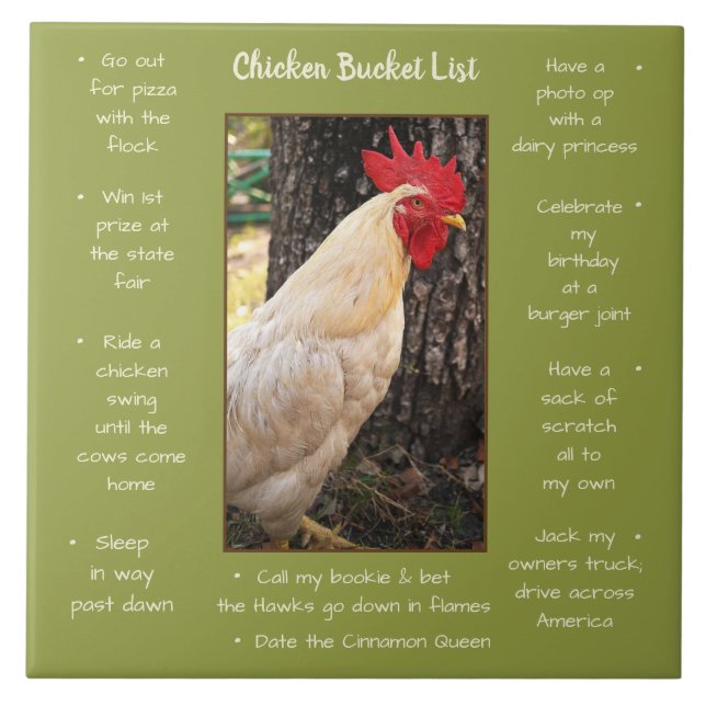 Trivet Tile-Chicken Bucket List (Front)