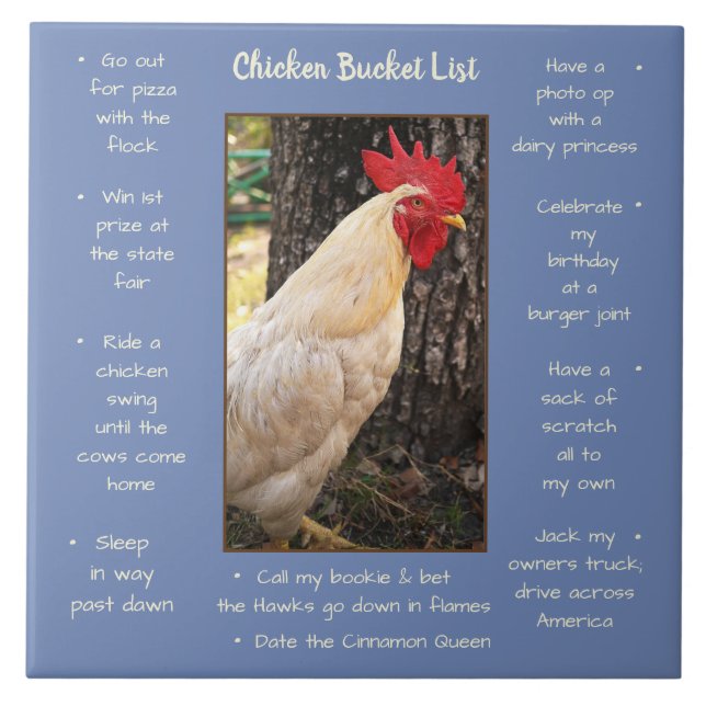 Trivet Tile-Chicken Bucket List (Front)