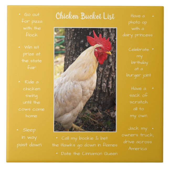 Trivet Tile-Chicken Bucket List (Front)