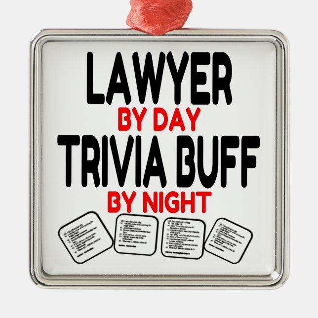 Trivia Buff Lawyer Metal Ornament (Front)