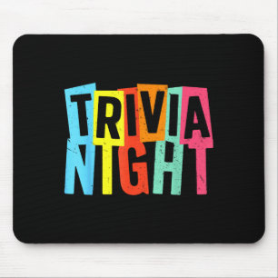 Trivia Night Art For Men Women Trivia Host Trivia Mouse Pad
