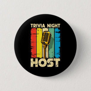 Trivia Night Host Quiz Game Entertainer Moderator 2 Inch Round Button