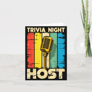 Trivia Night Host Quiz Game Entertainer Moderator Card