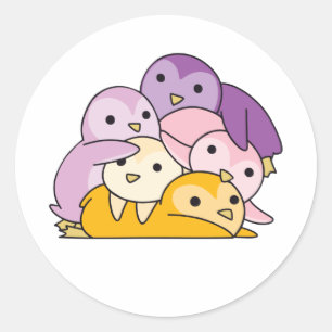 Trixic Flag Pride Lgbtq Cute Penguin Classic Round Sticker