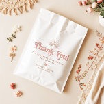 TRIXIE Retro 70's Pink & Orange Wedding Favour Bag<br><div class="desc">This wedding favour bag features a retro 70's themed font and groovy pink and orange colour combination. This favour bag is the perfect way to thank your guests at your vibrant fun and funky event. Pair with anything from the Trixie Collection for a cohesive look: https://www.zazzle.com/collections/trixie_retro_groovy_70s_themed_pink_and_orange-119897603244237011</div>
