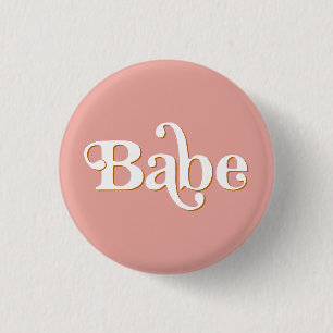 TRIXIE Retro 70's The Party Bachelorette Babe 1 Inch Round Button