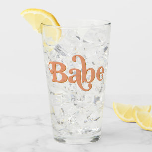 TRIXIE Retro 70's Themed Groovy Babe Bachelorette Glass