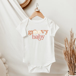 TRIXIE Retro 70's Themed Groovy Baby Bodysuit