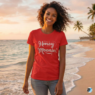 TRIXIE Retro 70's Themed Honeymoonin' Bride T-Shirt
