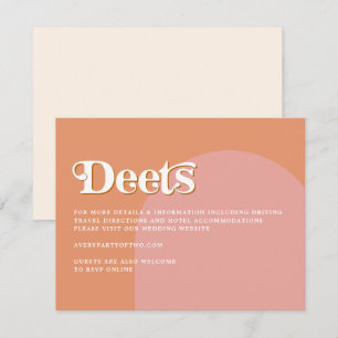 TRIXIE Retro Arched 70's Themed Deets Details Card