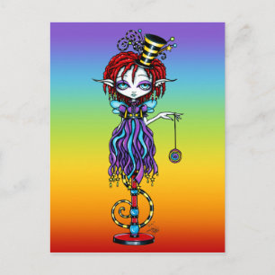 Trixy Pixie Stick Sideshow Circus Fairy Postcard