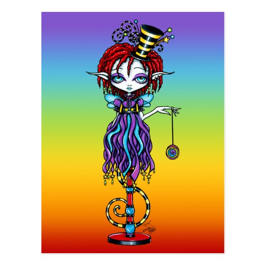 Trixy Pixie Stick Sideshow Circus Fairy Postcard