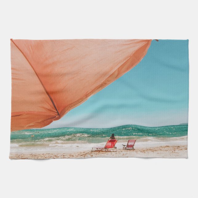 Trocadero Playa - Marbella - Spain Kitchen Towel (Horizontal)