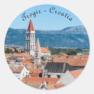 Trogir cathedral tower - Dalmatia, Croatia Classic Round Sticker