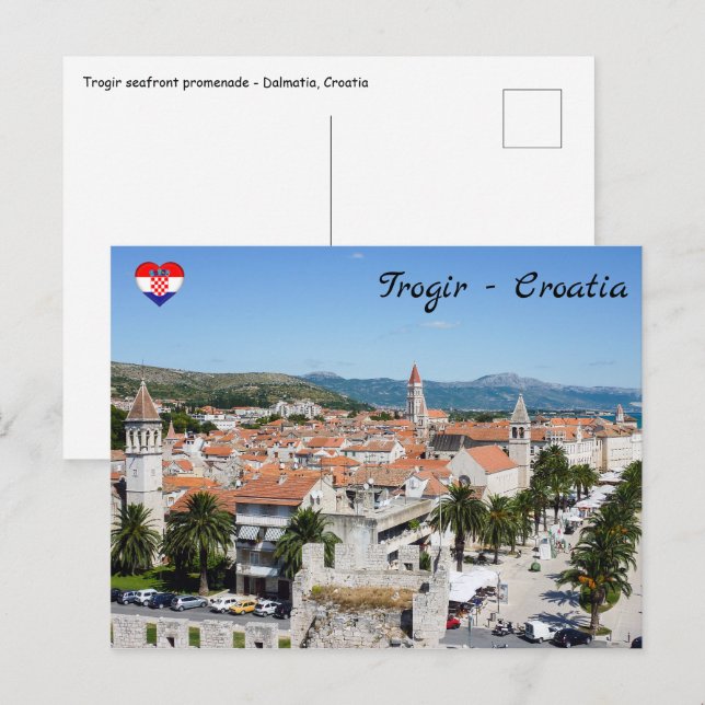 Trogir seafront promenade - Dalmatia, Croatia Postcard (Front/Back)