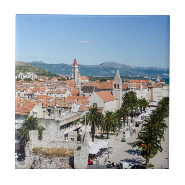 Trogir seafront promenade - Dalmatia, Croatia Tile (Front)
