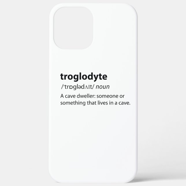 Troglodyte - Funny Cave Dweller Caver Speleology Case-Mate iPhone Case (Back)