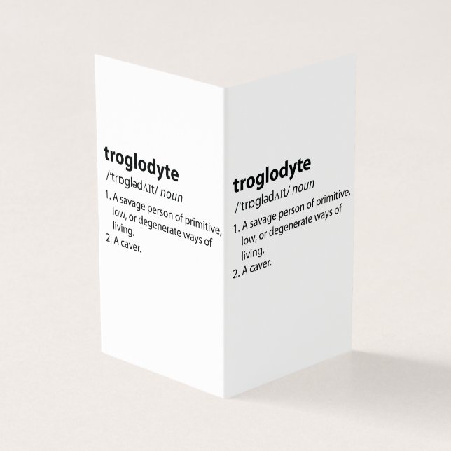 Troglodyte - Funny Definition Caving Speleology (Outside)