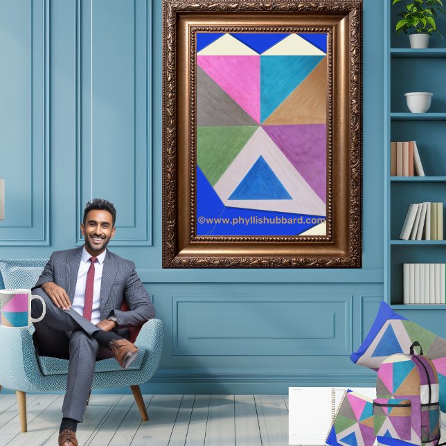 Trois (Get the full "Three" collection at  https://bit.ly/SmartArtZazzle. )