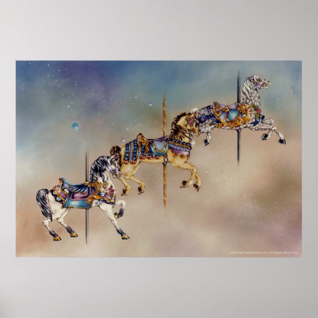 Trois Affiches Carrousel Horaires, Art (Devant)