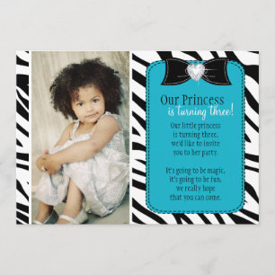Trois ans - Invitation à la fête d'anniversaire Ze