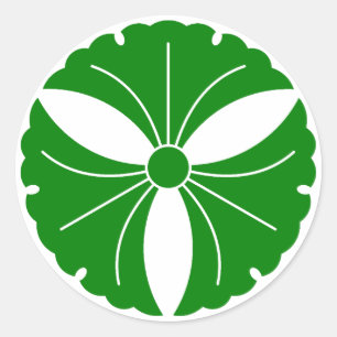 Trois autocollants ronds classiques feuille ginkgo