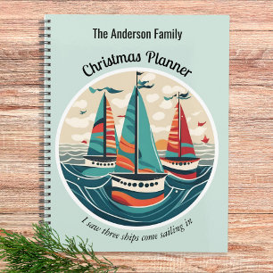 Trois Bateaux Fête Navale Élégante de Noël