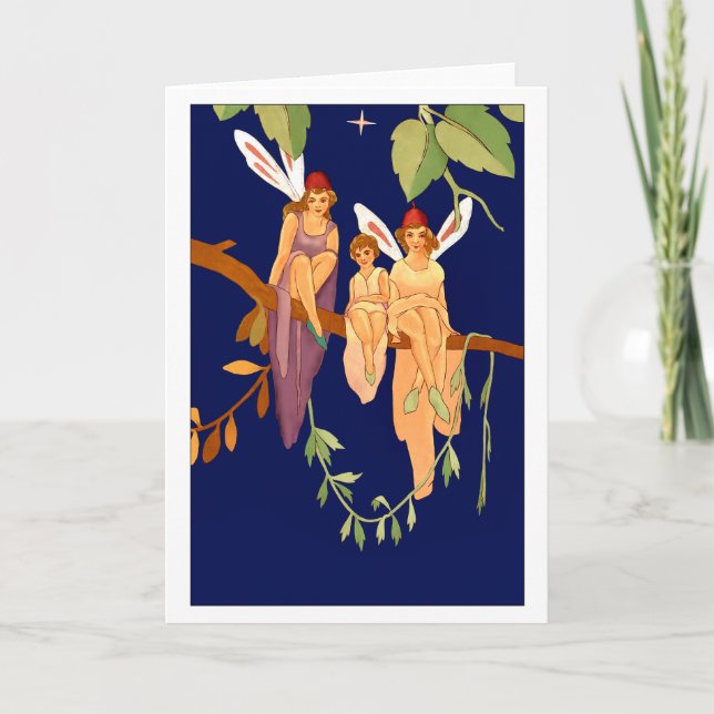 "Trois carte de voeux dans arbre" (Devant)