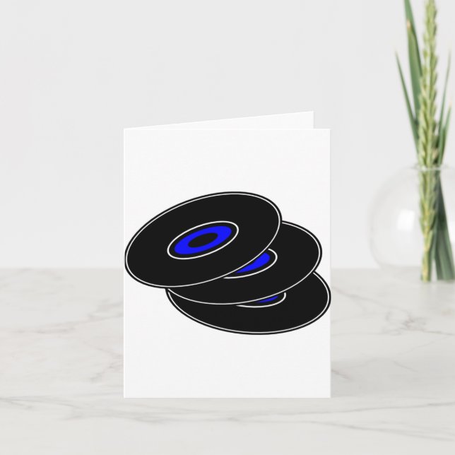 Trois cartes de note de disques vinyle (Devant)