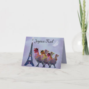 Trois cartes de poules françaises