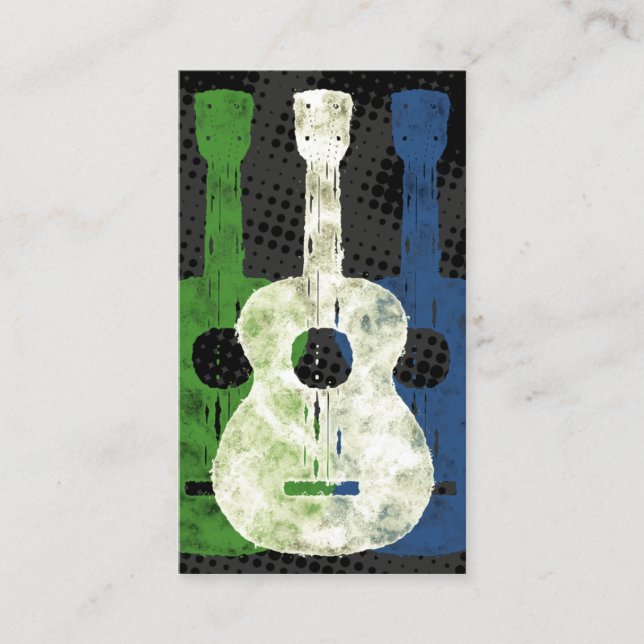 Trois Cartes de visite de guitares (Devant)