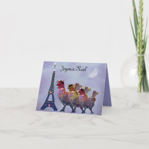 Trois cartes françaises de poules