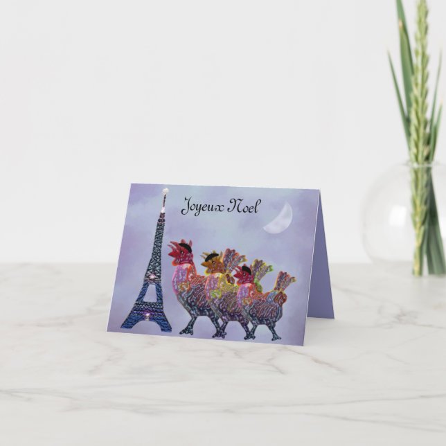 Trois cartes françaises de poules (Devant)