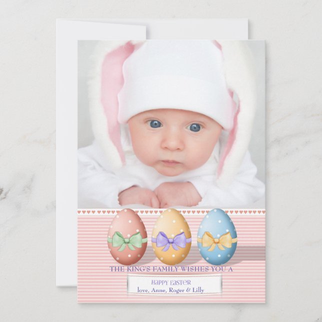Trois Cartes photos d'oeufs de Pâques (Devant)