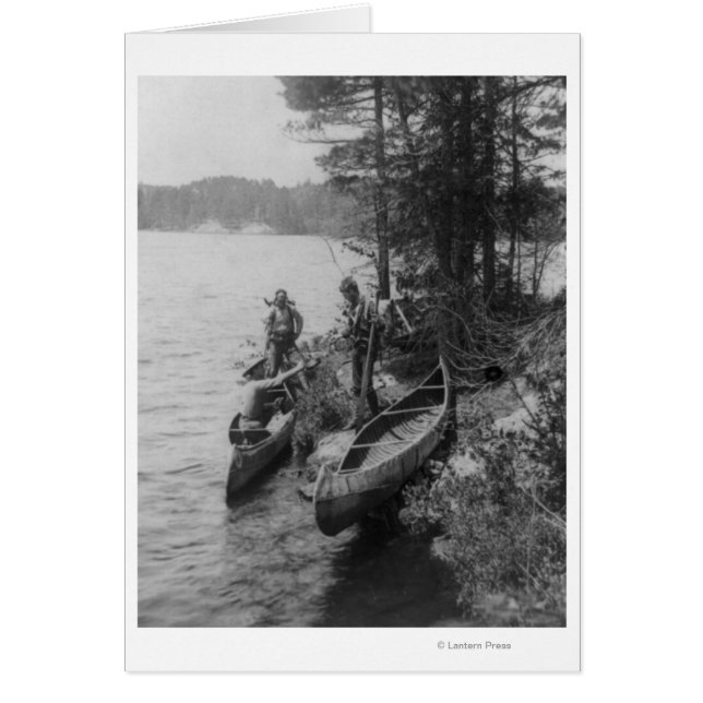 Trois chasseurs avec canots à terre (Devant)