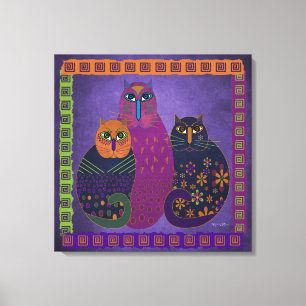 Trois chats d'amis sur la toile