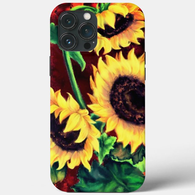 Trois coques iphone de tournesols (Verso)