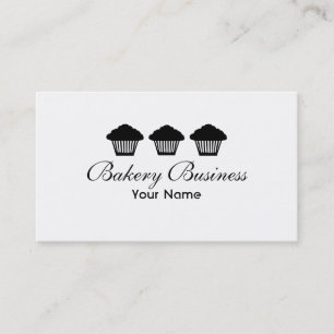 Trois cupcakes noir blanc pro cartes de visite