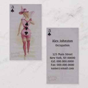 Trois du carte de visite de ~ de clubs