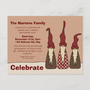 Trois Elfes Sages, invitation de noël