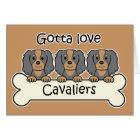 Trois épagneuls cavaliers du Roi Charles