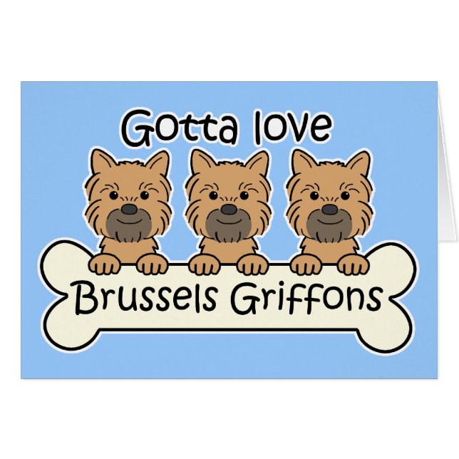 Trois griffons de Bruxelles (Devant horizontal)