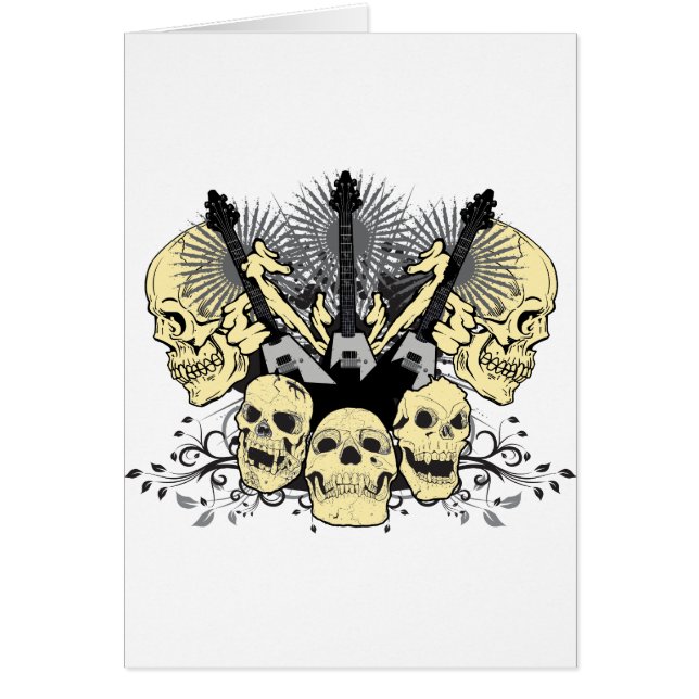 Trois guitares avec des crânes (Devant)