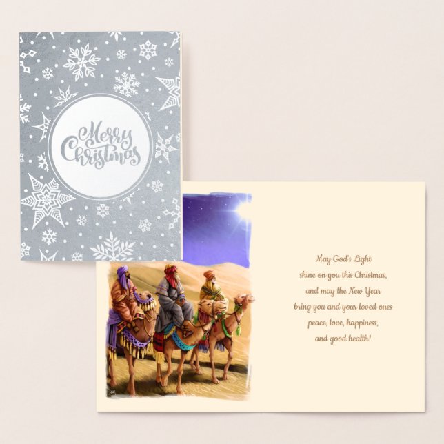 Trois Hommes Sages Luxe Véritable Foil Cartes de N (Affichage)