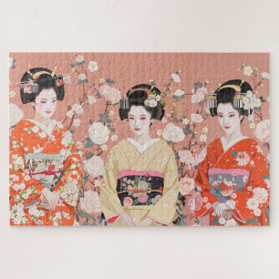 Trois Kyoto Maikos Jigsaw Puzzle