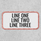 Trois lignes de texte personnalisé - noir et blanc