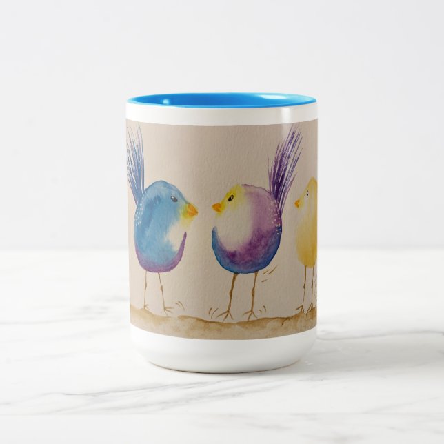 Trois mignons Oiseaux de Mug (Centre)