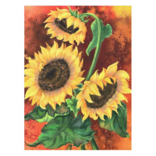 Trois nappes de tournesols
